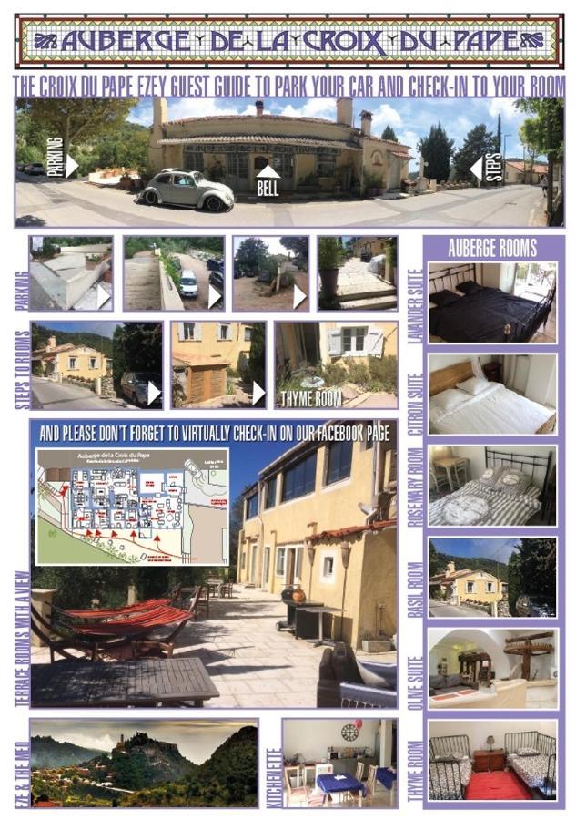 Auberge De La Croix Du Pape Èze Exteriör bild
